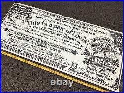 Levi Strauss & Co RARE VINTAGE STORE DISPLAY LOGO POSTER / Over-Sized 59 x 26