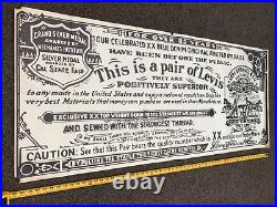 Levi Strauss & Co RARE VINTAGE STORE DISPLAY LOGO POSTER / Over-Sized 59 x 26 Levi Strauss & Co RARE VINTAGE STORE DISPLAY LOGO POSTER / Over-Sized 59 x 26
