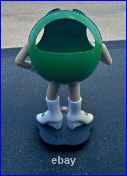 M&M Green Candy Character 36 Life Size Figure Store Display On Wheels RARE