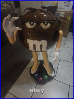 M&M Ms Brown Character Candy Store Display Stand Up Rack Glasses Rare High