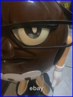 M&M Ms Brown Character Candy Store Display Stand Up Rack Glasses Rare High