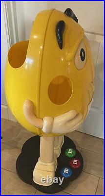 M&M YELLOW Candy Character 41'' Life Size Store Display On Wheels RARE M&Ms 2006