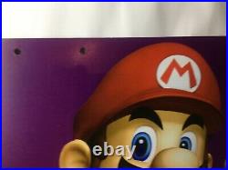 MARIO Nintendo STORE DISPLAY SIGN GameCube 2003 Plastic 23.5 x 23.5 SUPER RARE