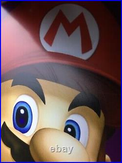 MARIO Nintendo STORE DISPLAY SIGN GameCube 2003 Plastic 23.5 x 23.5 SUPER RARE