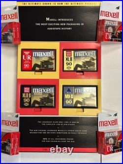 MAXELL MX-S 90 Etc. Advertising Blank Audio Cssette Store Display NEW Rare