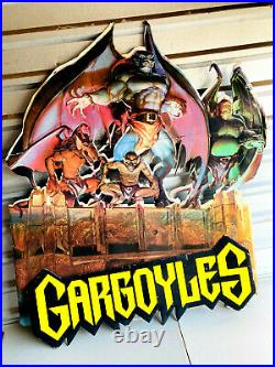 MEGA RARE 1995 Kenner Gargoyles Advertising Store Display Sign cartoon tv