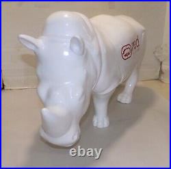 Marc Ecko Store Display White Rhino Collectible 24x12 Very Rare Red Font