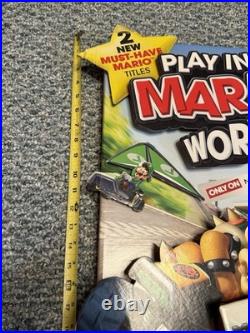 Mario Kart Play Inside Mario's World 3D Store Display Promo Sign MEGA RARE Mario Kart Play Inside Mario's World 3D Store Display Promo Sign MEGA RARE