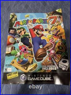 Mario Party 7 Nintendo Gamecube Promo Store Display Banner Rare