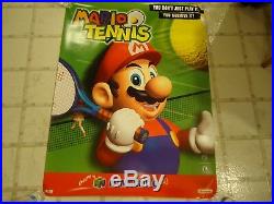 Mario Tennis Nintendo 64 N64 Store Display Promo Poster RARE! 4 Feet Tall