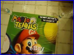 Mario Tennis Nintendo 64 N64 Store Display Promo Poster RARE! 4 Feet Tall