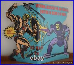 Masters of Universe He-man MOTU Brazil 1986 Mattel Cardboard Store Display RARE