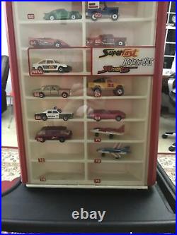 Matchbox lesney STORE DISPLAY CASE WITH CARS SOME OF THEM ARE VERY RARE CARS