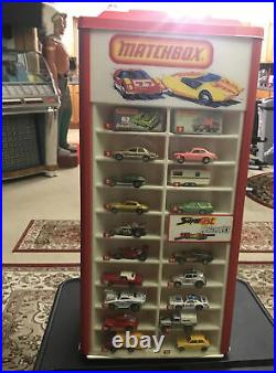 Matchbox lesney STORE DISPLAY CASE WITH CARS SOME OF THEM ARE VERY RARE CARS