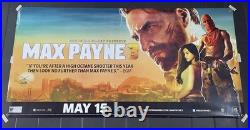 Max Payne 3 Promo Display Vinyl Banner LARGE 3'x6' Store Display RARE