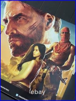 Max Payne 3 Promo Display Vinyl Banner LARGE 3'x6' Store Display RARE