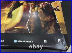 Max Payne 3 Promo Display Vinyl Banner LARGE 3'x6' Store Display RARE