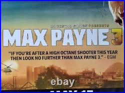 Max Payne 3 Promo Display Vinyl Banner LARGE 3'x6' Store Display RARE