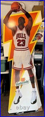 Michael Jordan Gatorade Life-Size Standee Display Bulls NBA 1990s Promo RARE