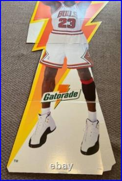 Michael Jordan Gatorade Life-Size Standee Display Bulls NBA 1990s Promo RARE