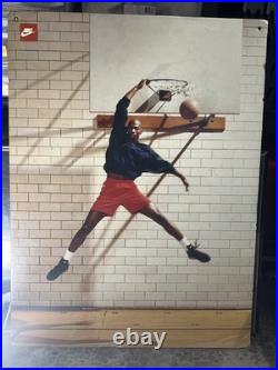 Micheal Jordan Nike Store Display Early 90s 40X30 Double Sided. Jordan 6 RARE