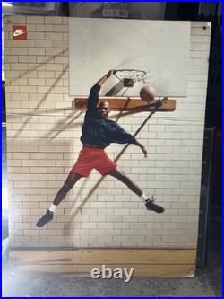 Micheal Jordan Nike Store Display Early 90s 40X30 Double Sided. Jordan 6 RARE