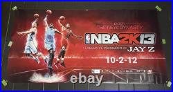 NBA 2K13 Promo Vinyl Banner LARGE 3'x6'? RARE? JZ Exclusive Store Display