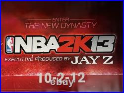 NBA 2K13 Promo Vinyl Banner LARGE 3'x6'? RARE? JZ Exclusive Store Display