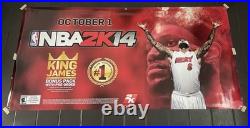 NBA 2K14 Promo Display Vinyl Banner LARGE 3'x6' Store Display LeBron RARE