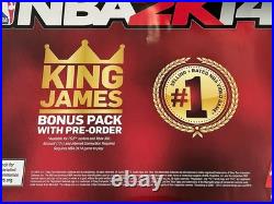 NBA 2K14 Promo Display Vinyl Banner LARGE 3'x6' Store Display LeBron RARE