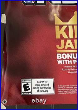 NBA 2K14 Promo Display Vinyl Banner LARGE 3'x6' Store Display LeBron RARE