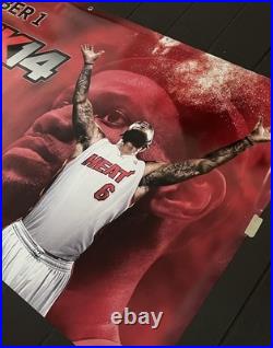 NBA 2K14 Promo Display Vinyl Banner LARGE 3'x6' Store Display LeBron RARE