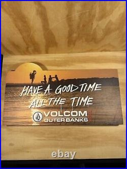 NETFLIX VOLCOM WOODEN STORE DISPLAY OUTER BANKS SIGN Double Sided RARE Shelf