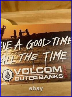 NETFLIX VOLCOM WOODEN STORE DISPLAY OUTER BANKS SIGN Double Sided RARE Shelf