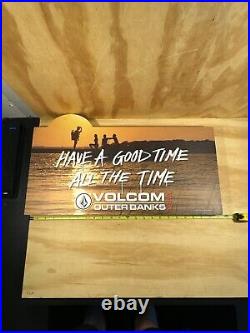 NETFLIX VOLCOM WOODEN STORE DISPLAY OUTER BANKS SIGN Double Sided RARE Shelf