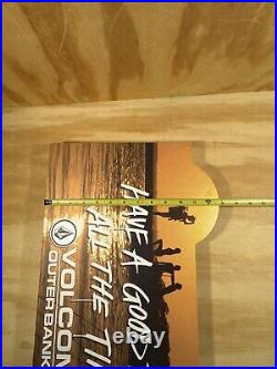 NETFLIX VOLCOM WOODEN STORE DISPLAY OUTER BANKS SIGN Double Sided RARE Shelf