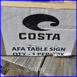 NEW COSTA Store Authentic Promo Retail Display Sign Metal Sunglass RARE