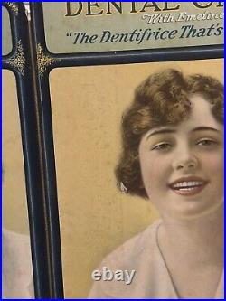 NORWICH DENTAL CREAM RARE TRI-FOLD STORE DISPLAY GORGEOUS FEMALE LITHO 1920s