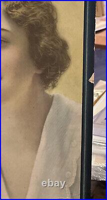 NORWICH DENTAL CREAM RARE TRI-FOLD STORE DISPLAY GORGEOUS FEMALE LITHO 1920s