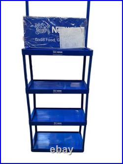 Nestle Retail Display Shelf Blue 4 Tiers Store Rack Memorabilia RARE 72x27x12