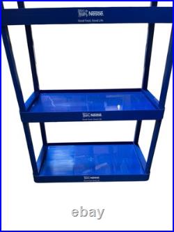 Nestle Retail Display Shelf Blue 4 Tiers Store Rack Memorabilia RARE 72x27x12