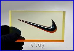 New And Rare Nike Swoosh Logo Plaque Vision 2005 Acrylic Store Display