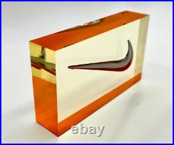 New And Rare Nike Swoosh Logo Plaque Vision 2005 Acrylic Store Display