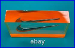 New And Rare Nike Swoosh Logo Plaque Vision 2005 Acrylic Store Display