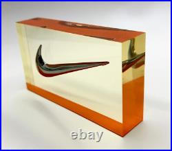 New And Rare Nike Swoosh Logo Plaque Vision 2005 Acrylic Store Display