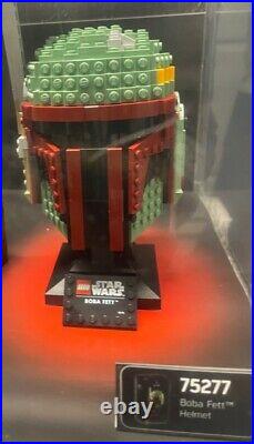 New & RARE Collectible Lego STAR WARS Lighted Store Display Helmet Collection