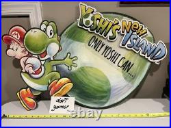 New Yoshis Island Store Display Sign 3DS Rare Retail Promo Official Nintendo