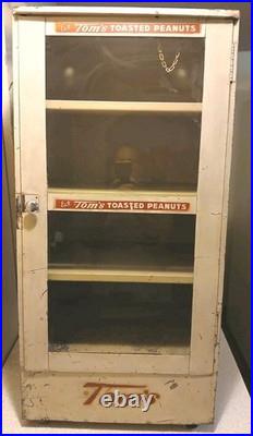 Nice 1940's TOM'S Retail Store Display Metal Snack Cabinet. Very Rare Nice 1940's TOM'S Retail Store Display Metal Snack Cabinet. Very Rare