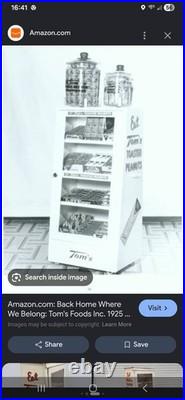 Nice 1940's TOM'S Retail Store Display Metal Snack Cabinet. Very Rare