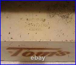 Nice 1940's TOM'S Retail Store Display Metal Snack Cabinet. Very Rare